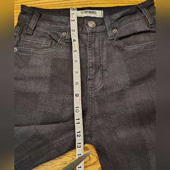 Rock & Roll denim flared Patchwork jeans women's, High Rise stretch, 26/34 - Picture 12 of 17